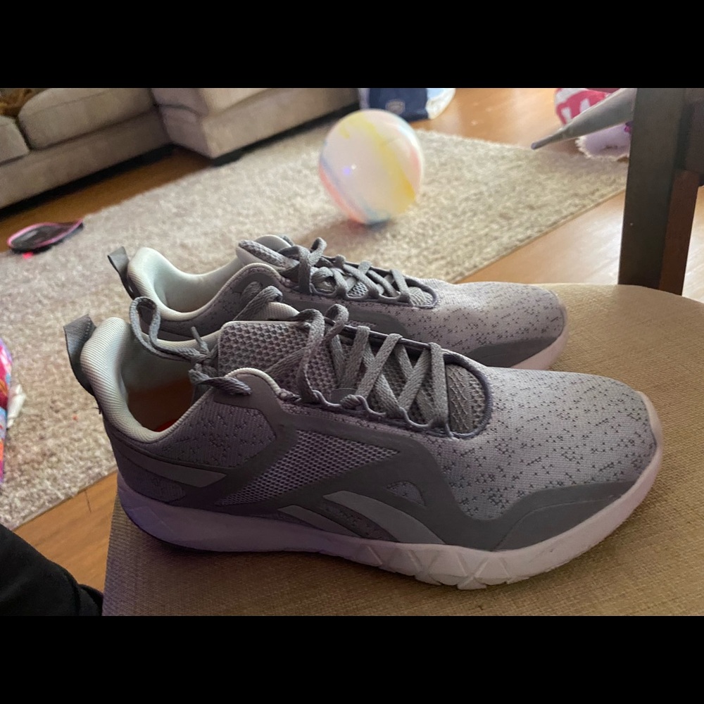 Grey Reebok sneakers